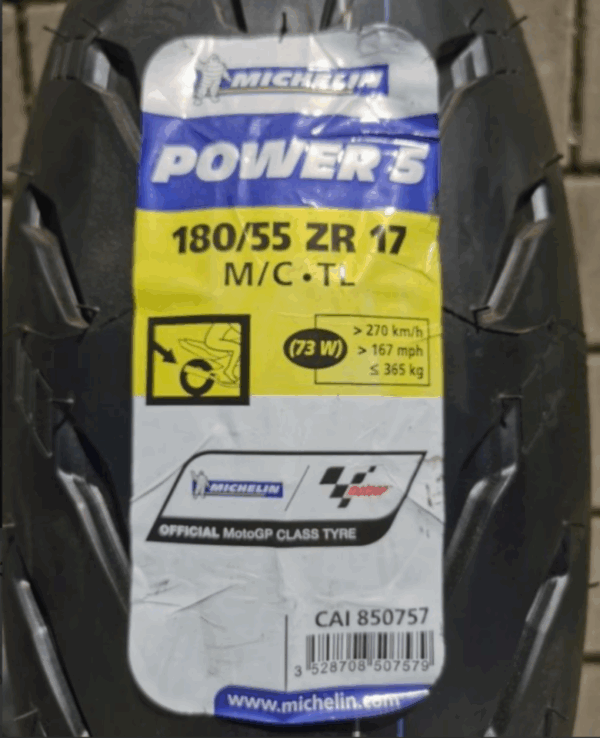 1 X 180/55ZR17 73W MICHELIN POWER 5 MOTORRAD NEU 2021 – Bild 2