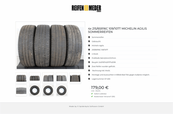 4x 215/65R16C 109/107T MICHELIN AGILIS SOMMERREIFEN #1ERR – Bild 10