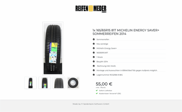 1x 165/65R15 81T MICHELIN ENERGY SAVER+ SOMMERREIFEN 2014 #1L3B – Bild 5