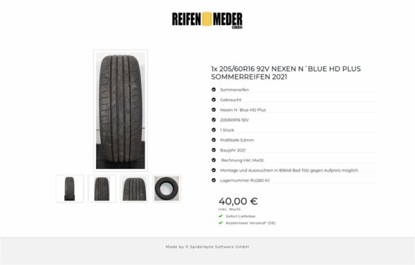 1x 205/60R16 92V NEXEN N´BLUE HD PLUS SOMMERREIFEN 2021 #1V4M – Bild 5