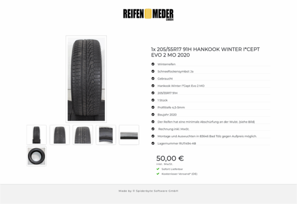 1x 205/55R17 91H HANKOOK WINTER I*CEPT EVO 2 MO 2020 #1WJL – Bild 7
