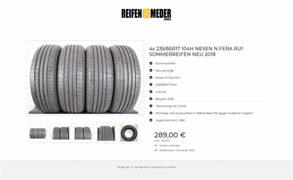 4x 235/65R17 104H NEXEN N FERA RU1 SOMMERREIFEN NEU 2018 #1PPB – Bild 6