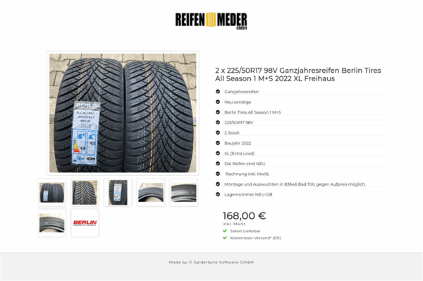 2 X 225/50R17 98V BERLIN TIRES ALL SEASON ALLWETTERREIFEN #11XJ – Bild 8