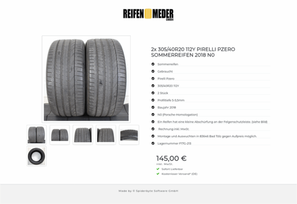2x 305/40R20 112Y PIRELLI PZERO SOMMERREIFEN 2018 N0 #1HNO – Bild 7