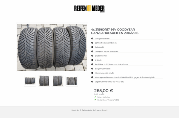 4x 215/60R17 96V GOODYEAR GANZJAHRESREIFEN 2014/2015 #5006 – Bild 5