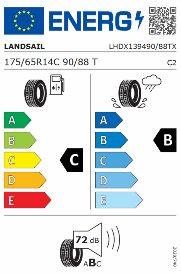 4 X 175/65R14C 90T LANDSAIL LSV88+ SOMMERREIFEN 2025 NEU – Bild 5