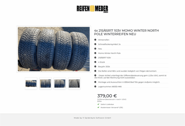 4x 215/65R17 103V MOMO WINTER NORTH POLE WINTERREIFEN NEU #1PNH – Bild 5