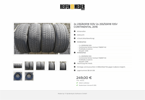 2x 235/60R18 103V 2x 255/55R18 105V CONTINENTAL 2016 #8523 – Bild 8