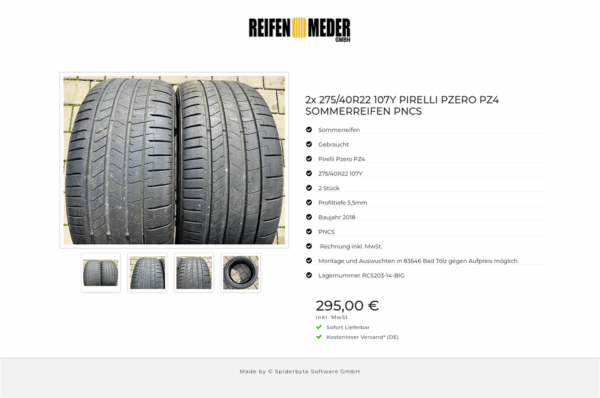 2x 275/40R22 107Y PIRELLI PZERO PZ4 SOMMERREIFEN PNCS #7578 – Bild 5