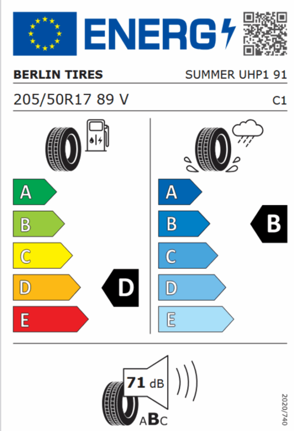 4 X 205/50R17 89V BERLIN TIRES SUMMER UHP1 SOMMERREIFEN NEU – Bild 5