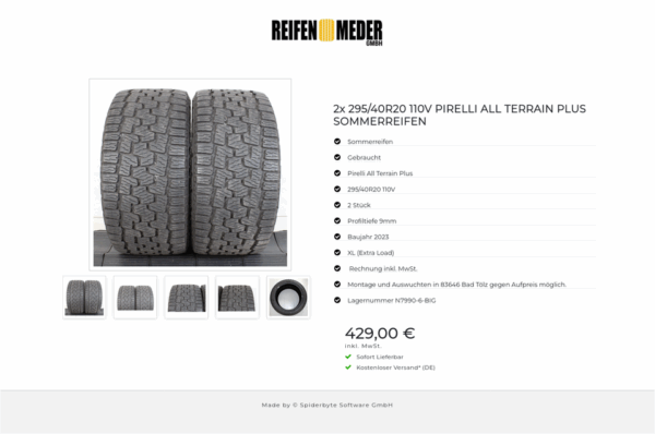 2x 295/40R20 110V PIRELLI ALL TERRAIN PLUS SOMMERREIFEN #1EZN – Bild 6