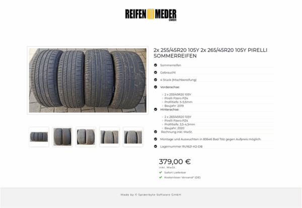 2x 255/45R20 105Y 2x 265/45R20 105Y PIRELLI SOMMERREIFEN #6972 – Bild 6