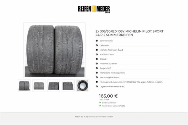 2x 305/30R20 103Y MICHELIN PILOT SPORT CUP 2 SOMMERREIFEN #1H2R – Bild 6