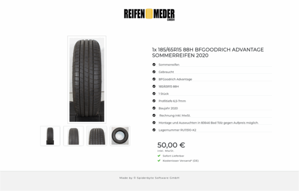 1x 185/65R15 88H BFGOODRICH ADVANTAGE SOMMERREIFEN 2020 #1WNE – Bild 5