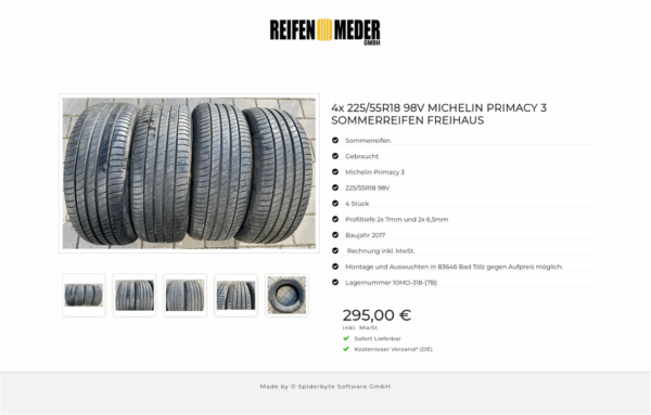 4x 225/55R18 98V MICHELIN PRIMACY 3 SOMMERREIFEN FREIHAUS #12DL – Bild 6