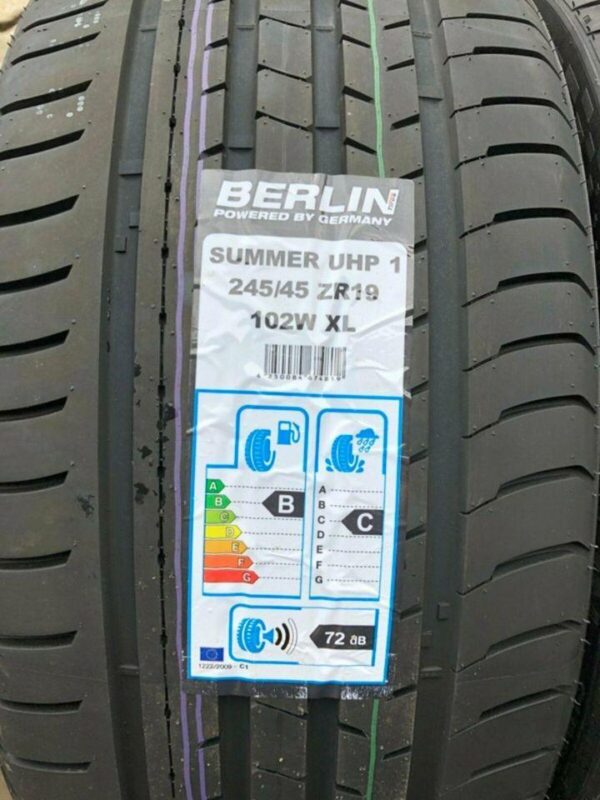 2x 245/45R19 102W BERLIN TIRE SUMMER UHP1 SOMMERREIFEN 2023 NEU – Bild 2