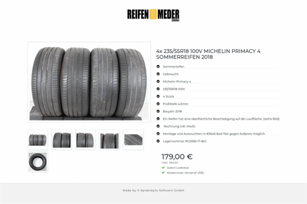 4x 235/55R18 100V MICHELIN PRIMACY 4 SOMMERREIFEN 2018 #198X – Bild 7