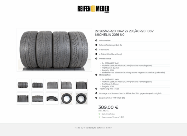 2x 265/45R20 104V 2x 295/40R20 106V MICHELIN 2016 N0 #1EUZ – Bild 11