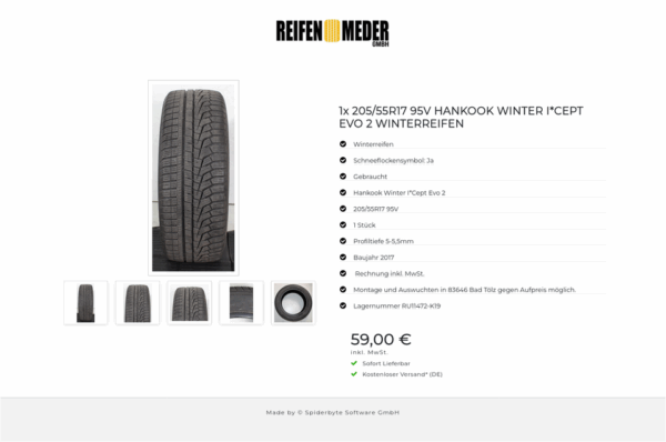 1x 205/55R17 95V HANKOOK WINTER I*CEPT EVO 2 WINTERREIFEN #1WEU – Bild 6