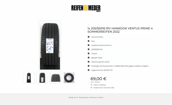 1x 205/55R16 91V HANKOOK VENTUS PRIME 4 SOMMERREIFEN 2022  #1RYM – Bild 5