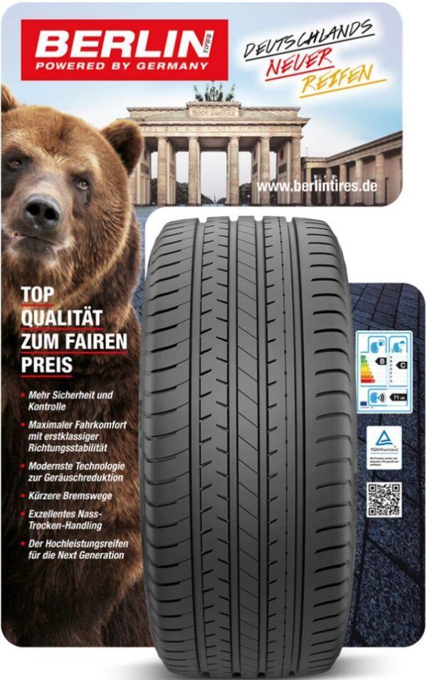 2X 255/45R19 104W BERLIN TIRES SUMMER UHP1 SOMMERREIFEN  #120H – Bild 4