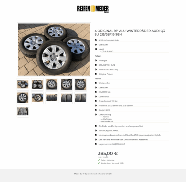 4 ORIGINAL 16" ALU WINTERRÄDER AUDI Q3 8U 215/65R16 98H #9479 – Bild 12