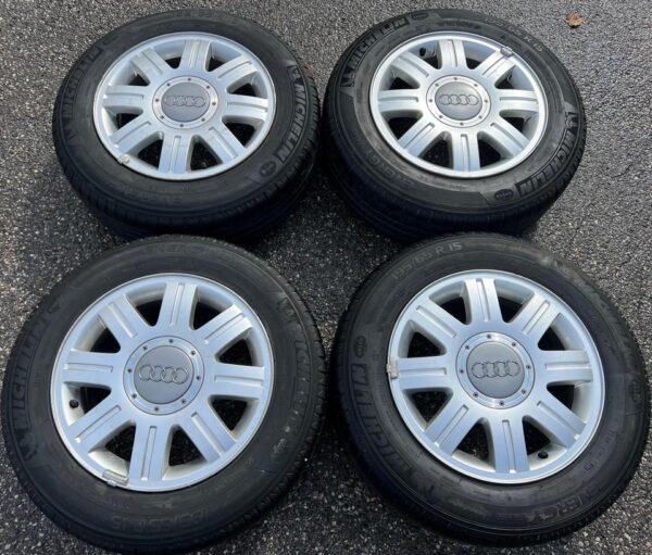 4 ORIGINAL ALU SOMMERRÄDER AUDI A6 4B 195/65R15 91H MICHELI #1GQX – Bild 2