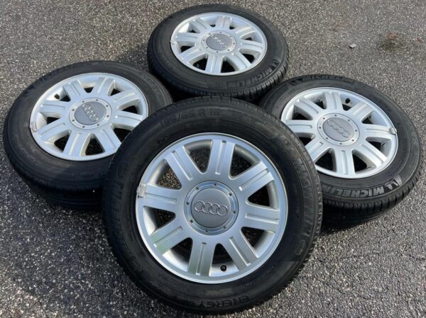 4 ORIGINAL ALU SOMMERRÄDER AUDI A6 4B 195/65R15 91H MICHELI #1GQX