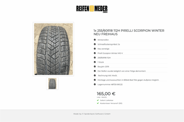 1x 255/60R18 112H PIRELLI SCORPION WINTER NEU FREIHAUS #1Q9J – Bild 2