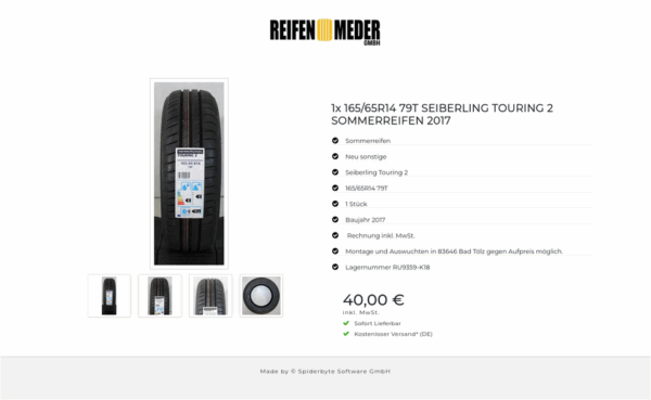 1x 165/65R14 79T SEIBERLING TOURING 2 SOMMERREIFEN 2017 #1MPN – Bild 5