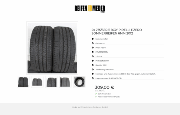 2x 275/35R21 103Y PIRELLI PZERO SOMMERREIFEN 6MM 2012 #18FQ – Bild 6