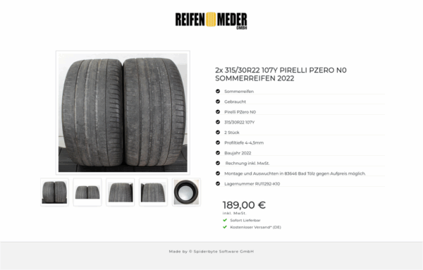 2x 315/30R22 107Y PIRELLI PZERO N0 SOMMERREIFEN 2022 #1V8P – Bild 6