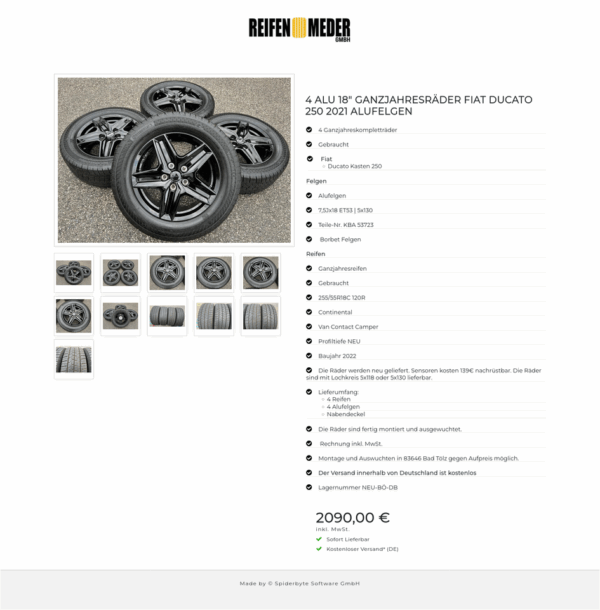 4 ALU 18" GANZJAHRESRÄDER FIAT DUCATO 250 2021 ALUFELGEN #154T – Bild 12