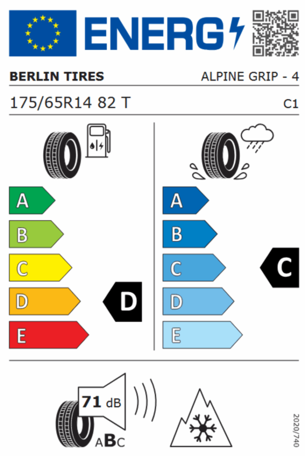 4 x 175/65R14 82T BERLIN TIRES ALPIN GRIP WINTERREIFEN FREIHAUS – Bild 4