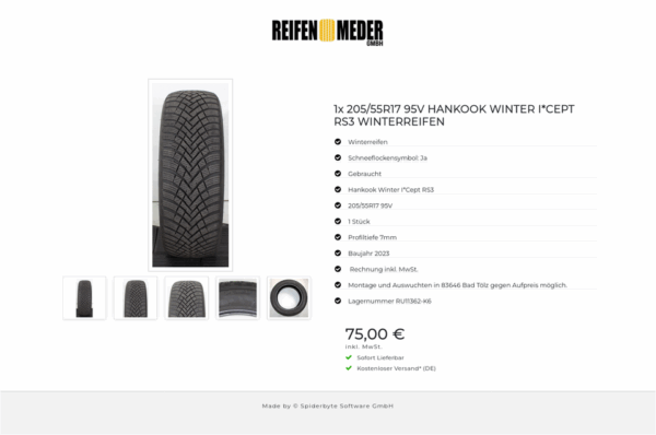 1x 205/55R17 95V HANKOOK WINTER I*CEPT RS3 WINTERREIFEN #1VYT – Bild 6