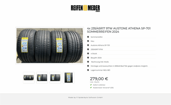 4x 235/45R17 97W AUSTONE ATHENA SP-701 SOMMERREIFEN 2024  #1Y3J – Bild 5