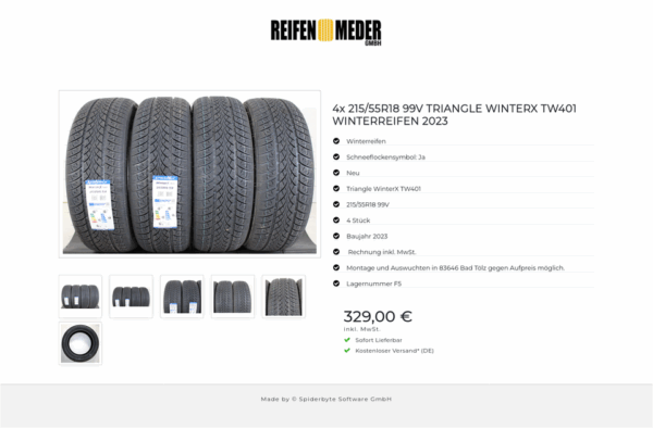 4x 215/55R18 99V TRIANGLE WINTERX TW401 WINTERREIFEN 2023 #1I2O – Bild 7