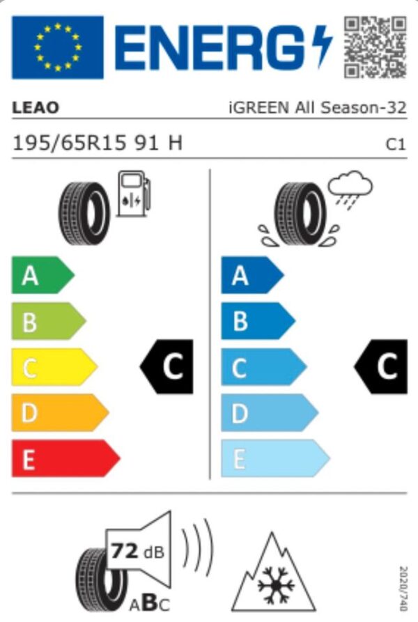 4 X 195/65R15 91H LEAO I GREEN ALL SESASON  ALLWETTERREIFEN NEU – Bild 3