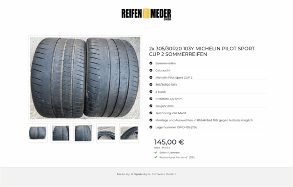2x 305/30R20 103Y MICHELIN PILOT SPORT CUP 2 SOMMERREIFEN #6250 – Bild 6