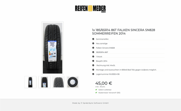 1x 185/65R14 86T FALKEN SINCERA SN828 SOMMERREIFEN 2014 #1MPJ – Bild 5