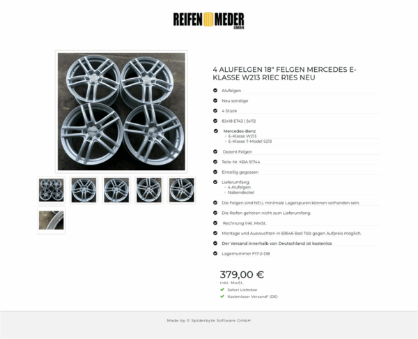 4 ALUFELGEN 18" FELGEN MERCEDES E-KLASSE W213 R1EC R1ES NEU #11HF – Bild 7
