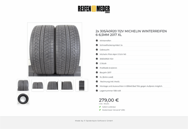 2x 305/40R20 112V MICHELIN WINTERREIFEN 6-6,5MM 2017 XL #1TLD – Bild 7