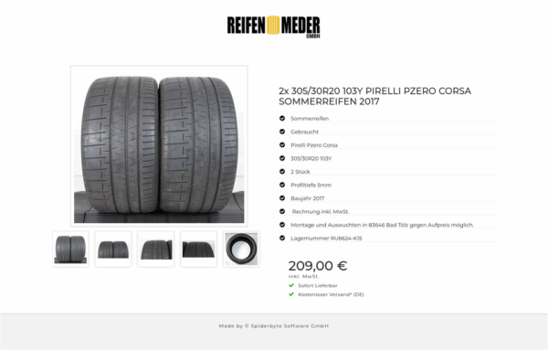 2x 305/30R20 103Y PIRELLI PZERO CORSA SOMMERREIFEN 2017 #1AAJ – Bild 6