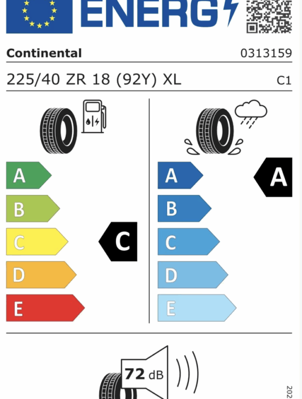 4x 225/40R18 92Y CONTINENTAL SPORT CONTACT 7 SOMMERREIFEN  #1Y3L – Bild 3