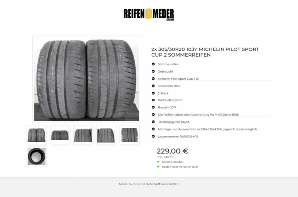 2x 305/30R20 103Y MICHELIN PILOT SPORT CUP 2 SOMMERREIFEN #1PDJ – Bild 7