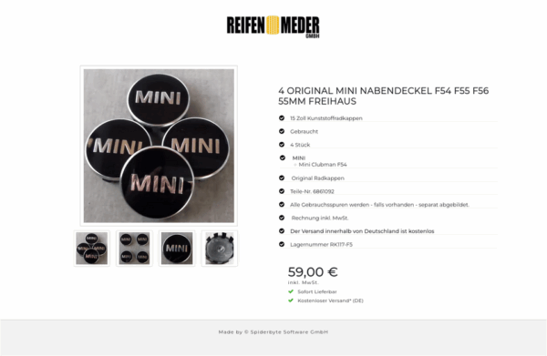 4 ORIGINAL MINI NABENDECKEL F54 F55 F56 55MM FREIHAUS #1MRP – Bild 5