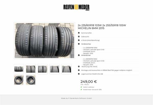 2x 235/60R18 103W 2x 255/55R18 105W MICHELIN 6MM 2015 #2647 – Bild 8
