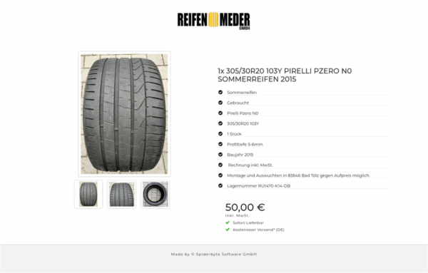 1x 305/30R20 103Y PIRELLI PZERO N0 SOMMERREIFEN 2015 #3596 – Bild 4