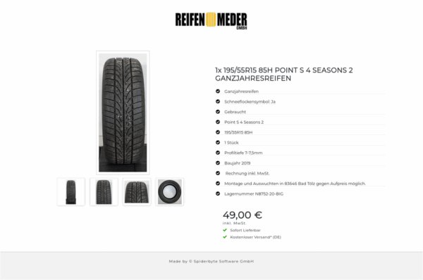 1x 195/55R15 85H POINT S 4 SEASONS 2 GANZJAHRESREIFEN #1ILH – Bild 5