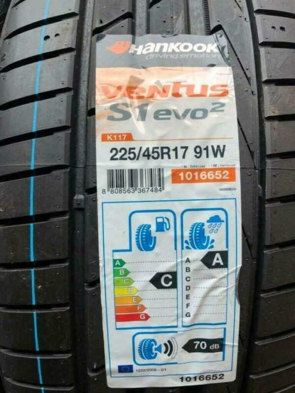 4 X 225/45R17 91W HANKOOK VENTUS S1 EVO 2 SOMMERREIFEN NEU  #13LN – Bild 5
